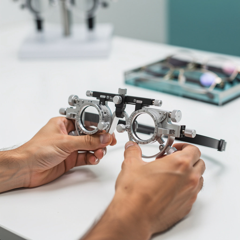 Arena Eye Works Optometry professional providing a comprehensive eye exam in our San Diego practice